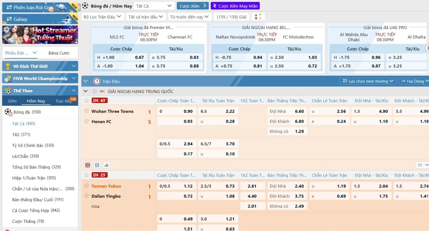 U888 cung cấp vô số loại kèo để anh em tha hồ lựa chọn