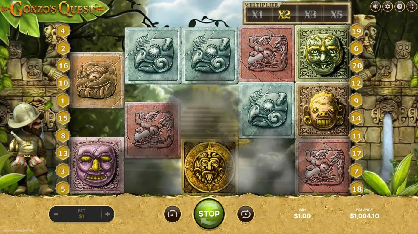 Gonzo's Quest mang phong cách phiêu lưu với nhân vật Gonzo